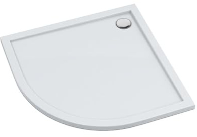 AQUABAD Duschwanne/Duschtasse Villa mit LeakProtect Technologie Smooth White 90x90cm Viertelkreis R55