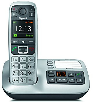 Gigaset E550A Téléphone sans fil DECT/GAP avec répondeur Argent