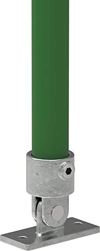 Fenau | Variable-Stütze/Gelenk-Fuss, Ø 60,3 mm, Rohrverbinder, Boden-Flansch, Temperguss galvanisiert, feuerverzinkt, inkl. Schrauben