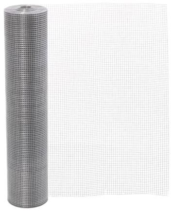 Garmix Volierendraht Verzinkt 100cm 9x9mm 4-Eck verzinkter Stahl Drahtgitter (25m)