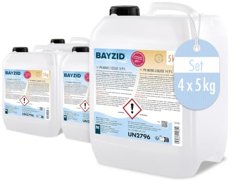 4 x 5 kg BAYZID pH Senker Minus 14,9% von Höfer Chemie für Pool & Schwimmbad zur Senkung des pH Werts