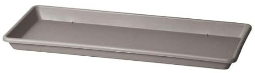 Decor Space Rechteckiger Untersetzer Basic für Blumen und Pflanzen im Freien (40 cm, braun)