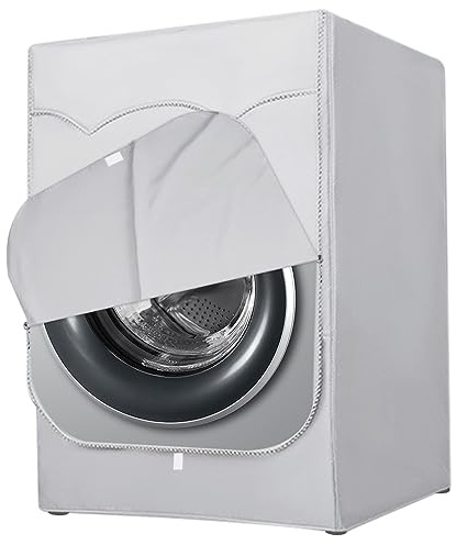 SCHYIDA Housse de Machine à Laver Imperméable et Anti-poussière Housse Couvercle Machine à Laver Housse de Protection Lave Linge pour Sèche-Linge à Chargement Frontal, 85 x 60 x 65 CM