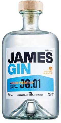James Gin Asian Parsnip Gin | 40% ABV | 700ml | Distilled in the UK | Award Winning Gin by James May