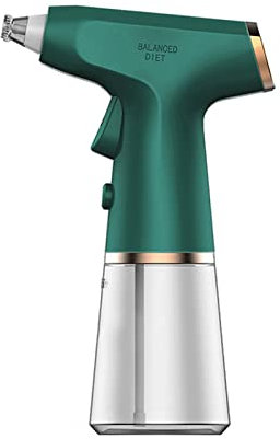 BYYLECL Botella de spray de aceite eléctrico de 280 ml, pulverizadores de aceite de oliva recargables, botella dispensadora de aceite transparente para hornear, barbacoa verde