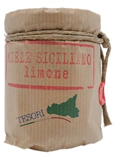 Miele Siciliano Fior Di Limone Tesori Di Sicilia, Non Pastorizzato, Prodotto Tipico Siciliano in Vasetto da 250g