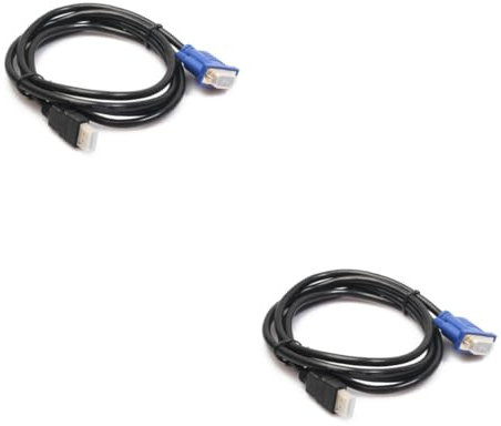 OSALADI 2pièces Câble Adaptateur vers Vga Connecteur Male Plaqué Or Convertisseur Vga pour Moniteur Projecteur HDTV
