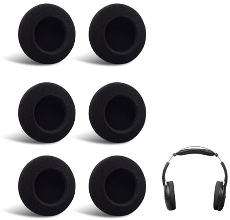 6 cuscinetti auricolari in gommapiuma, cuscinetti di ricambio per cuffie Sennheiser, Panasonic
