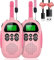 ULEWAY Walkie Talkie Niños Recargable, Walkie-Talkie con LCD Pantalla VOX, Larga Distancia 3KM, Navidad Cumpleaños Regalos para Niños o Niñas - Rosa+Rosa
