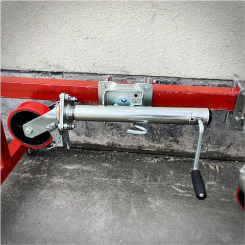 QICBYING Anhänger Stützrad Halterung - Schwerlast Anhänger Stützrad, Schwenkbares Stützrad Für Anhänger, Robuste Schwenkhalterung Mit 15cm Abnehmbarem Halterungsrad, 25,4cm Hub, 540kg Tragfähigkeit