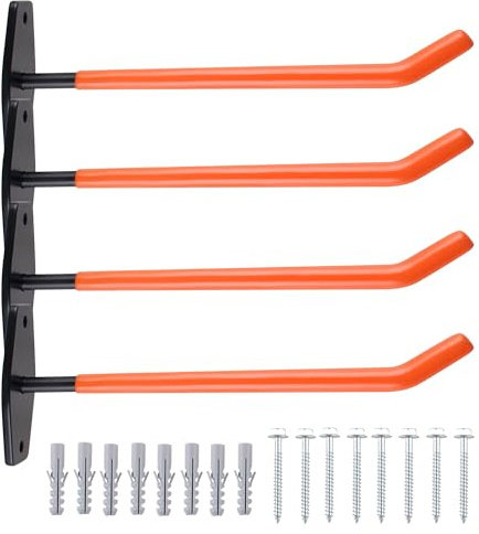 SUKITMISO 4 Stück Reifenhalter Wandhalterung, Felgenhalter Wand Set Inkl. Schrauben & Dübel, Autoreifen Wandhalterung, Zum Organisieren von Garagen, Reifenrädern, Leitern Und Mehr, Belastbar bis 30kg