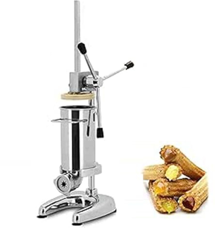 lwjunmm Macchina per Churros, 3L Commerciale Manuale Macchina per Churro Spagnola Macchina per Ciambelle Riempitrice Verticale in Acciaio Inossidabile Macchina per Dessert Macchina,2L