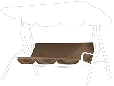 WPKD BLUEIY Cuscini per Dondolo 3 Posti,Fodera Cuscini per Dondolo,Fodera Cuscino per Dondolo,per Giardino Terrazza Veranda (Caffè)