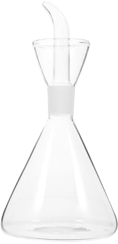 LALADEFIEE Olive Oil Dispenser Bottle Glass Oil Bottle with Drip Spout and Vinegar Dispenser for Kitchen Cooking Salad Dressing and Pouring 9.50 X 9.50 X 15.00 Cm