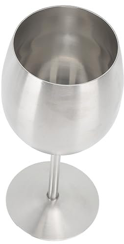 Akozon Eleganti Bicchieri da Vino in Acciaio Inossidabile 304 Sabbiato - Coppe da Champagne e Cocktail con Piede Alto per Feste e Occasioni Speciali