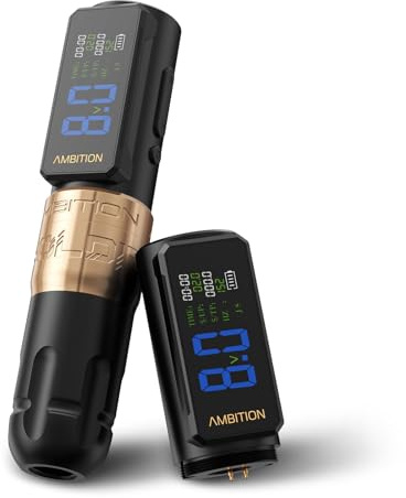 Ambition Soldier 270 S Macchinetta Tatuaggi Wireless - Penna Rotativa con Doppia Batteria 2400mAh, Coppia 270 g.cm, Motore Brushless e Corsa 5.0mm per Artisti Tatuatori