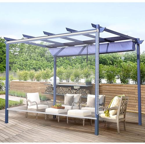 Waterproof Outdoor Clear Roller Blinds - Heavy Duty Roller Shades for Garden Pergola Patio - Transparent PVC Curtains for Rain/Dust Protection