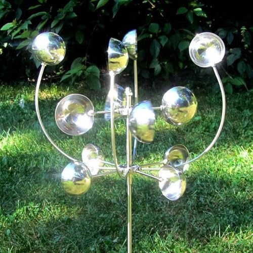 Garden Wind Spinner Metal Windmill, for Patio Backyard, 120CM Height | Outdoor Rotating Lawn Ornament Weather Vane Yard Art Decor, Weather Resistant Patio Ornament