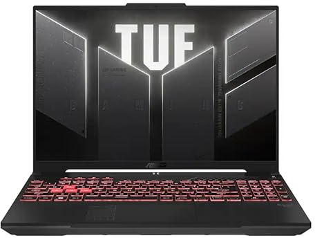 ASUS TUF A16 Gaming Laptop, 2025, 16 1920x1200 144Hz, AMD 6-Core Ryzen 7 7445HS, NVIDIA GeForce RTX 4050, 16GB DDR5, 512GB SSD, Win11 Home, RGB Backlit KB, Wi-Fi 6, BT 5.3, 720p Camera, Mecha Gray