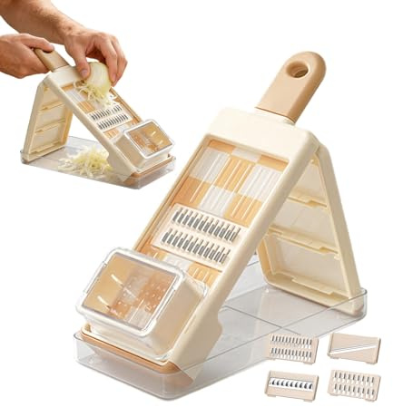 Taglierina per verdure da cucina 4 in 1 - Grattugia per pomodori per tagliare verdure, frutta, formaggio, cipolla, patata, carota, aglio, cucina, ristorante e insalata