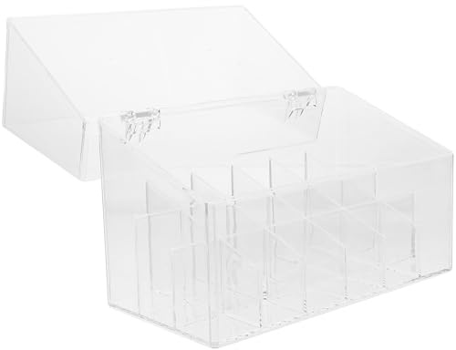 JOINPAYA Organizador Transparente de Pintalabios con Tapa Resistente a Rayaduras y Desgaste para Uso en Casa, Caja de Almacenamiento de Maquillaje de Ps para Brillo de Labios y Lápiz