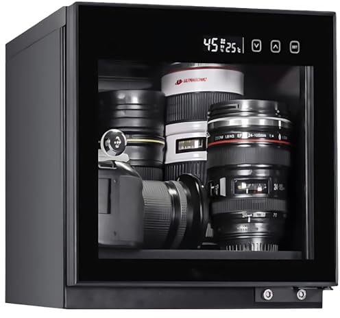 Armario Seco Para Cámara, Caja Seca Electrónica 15L/20L/30L/40L Con Control De Humedad Y Luz LED, Almacenamiento Deshumidificador Silencioso Para Lentes Cámaras Y Equipo Fotográfico 15L