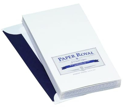 Rössler - Paper Royal Kuvert DIN lang 20 Stück Weiß | Briefumschläge ohne Fenster DIN lang für Briefpapier, Einladungen, Glückwunsch- und Hochzeitskarten