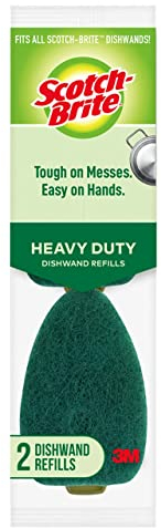 Scotch-Brite Lot de 2 recharges Robustes pour Baguettes à Vaisselle pour Garder Vos Mains Hors de l'eau Sale
