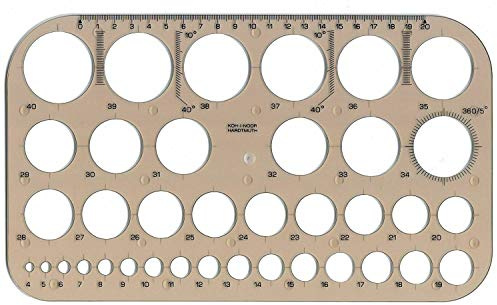 Koh-I-Noor Technisches Zeichnen Kreis Schablone 4-40mm College Schablone