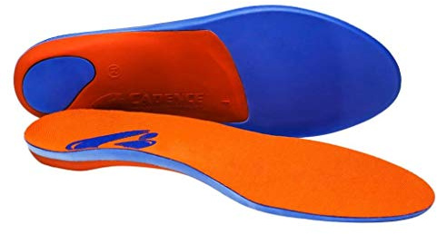 Cadence Insoles Orthotic Shoe Insoles, Orange, Men's 6.5-7.5, Women's 7.5-8.5
