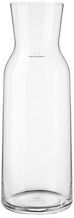 Caraffa Bormioli in Vetro con Coperchio in Sughero. capacità: 1.1 Litri. Elegante per servire Quasi Tutte Le Bevande Fredde. qualità per Il Pranzo.
