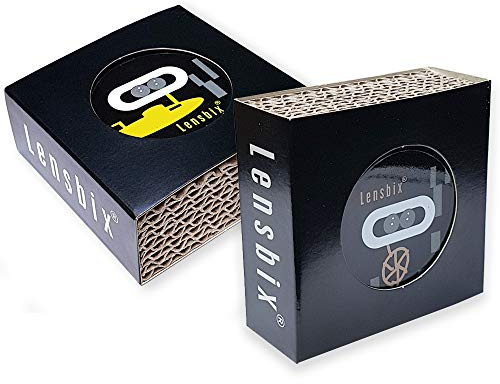 Lensbix Kontaktlinsenbehälter 2 Pack Paarset. Die Innovative Art der Aufbewahrung & Pflege. 6 Farbsortierungen in Geschenkverpackung. (senfgelb + Cappuccino)