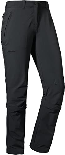 Schöffel Byxor Engadin 1 zip off, elastiska dambyxor med dragkedjefunktion, kylande och snabbtorkande utomhusbyxor för kvinnor kvinnor