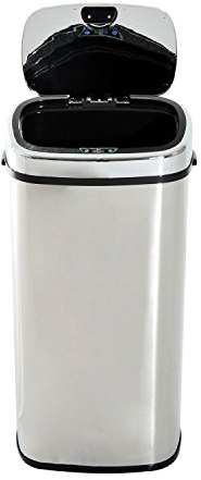 HOMCOM Modern Style 68L Sensor Dustbin Stainless Steel Automatic Kitchen Waste Bin Versatile Use For Home Office - Silver