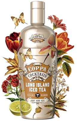 COPPA COCKTAILS - Long Island Iced Tea 700 ml, Cóctel Contundente, con Vodka, Ron, Tequila, Triple Seco, Ginebra con Zumo de Lima y Cola, Sabor Dulce y Ácido, Color Marrón Turbio, 10% Volumen Alcohol
