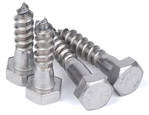 M6M8M10 304 Sechskantschrauben aus Edelstahl, Sechskantschrauben aus Holz, Schrauben-M8 * 60 (5 Tabletten)