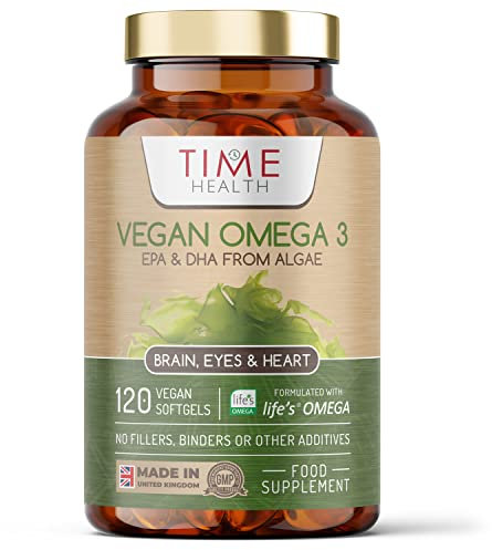 Vegan Omega 3 – EPA & DHA from Algae Oil – Premium Brand – Carrageenan-Free – Sustainable Algal Alternative to Fish Oil – Vegetarian Essential Fatty Acids – UK Made Supplement (120 Count (Pack of 1))