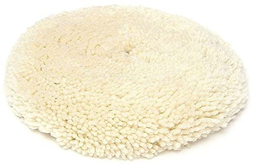 ANCLLO Almohadilla de pulido 100% de lana de 8 pulgadas (203mm) para corte y pulido compuestos - Pulidora de Lana, Pulido de Pintura de Coche, Esponjas para pulidoras, Mopas para Pulidoras