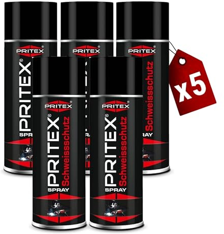 PRITEX Schweißschutzspray 5x 400ml, silikonfreies Schweiß-Trennspray