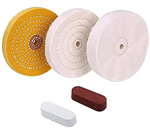 ZTBH Schleifscheiben 5 Stück polierende Polierräder, für Bench-Mühle mit Polierverbindungen Kit Schleifrad (Outer Diameter : 250mm)