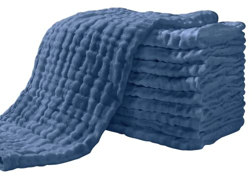 Yoofoss Muslin burp-dukar för nyfödda 10-pack 100 % bomull babyservetter stora 27 x 50 cm supermjuk och absorberande för pojkar flickor