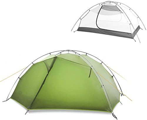 WHYUNM26 Campingzelt 2 Personen 15D Silikonbeschichtetes Ultraleichtes Wasserdichtes und Winddichtes Familienzelt Im Freien Einfacher Aufbau Tragbar mit Tragetasche,Green