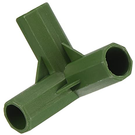 sourcing map Gardening Frame Connector 11mm Plastic Elbow 3 Way Pipe Fitting Joint for Plant Stakes Fencing Awning Pole Build Green Pack of 25