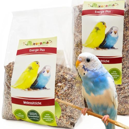 Mixerama Wellensittiche Energie Plus - natürliches Futter für den Wellensittich für Vielflieger Sittichfutter Vogelfutter Größe 1 kg