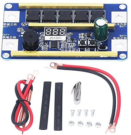Fafeicy Z99 Punktschweißer-Platine, 3-stellige Digitalanzeige, Mini-DIY-Punktschweißer, Batteriespeicher, Punktschweißer-Set, 12 V DC, 26650, 32650, Lipidbatterieschweißen, Bilaterales Kabel