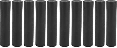 SPYMINNPOO 10 Stück Fitness Griffe Schutzhülle, PVC Schaumstoff Handgriff Abdeckung für Fitnessgeräte Rohrwickel Lenkergriffe Schwarz