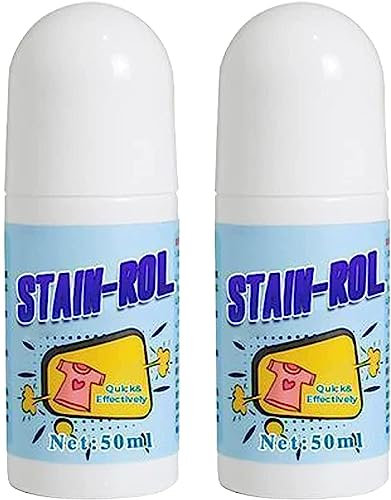 Emergency Stain Remover Roller-ball Cleaner - Magic Stain Remover Rolling Bead,Portable Clothes Stain Remover-Roll Bead Design,No-wash Instant Stain Remover Pen,Effectively Remove (2 Pcs)
