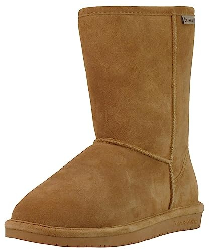 BEARPAW Women's Emma Short Winter Boot, Iced Coffee, 7 M US