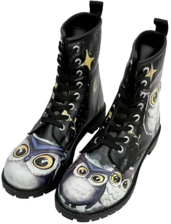 DOGO Stivali Lunghi, Moda Boot Donna, Nero, 39 EU