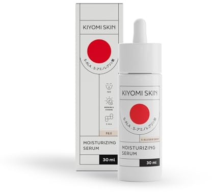 KIYOMI SKIN Feuchtigkeitspendendes Hyaluron Serum - 30ml mit 5-ALA Feuchtigkeitsserum bei trockener Haut - dermatest sehr gut - Gesichtsserum mit Soforteffekt Moisturizing Serum